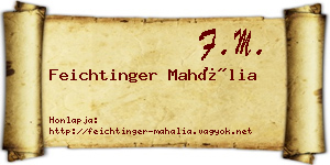 Feichtinger Mahália névjegykártya